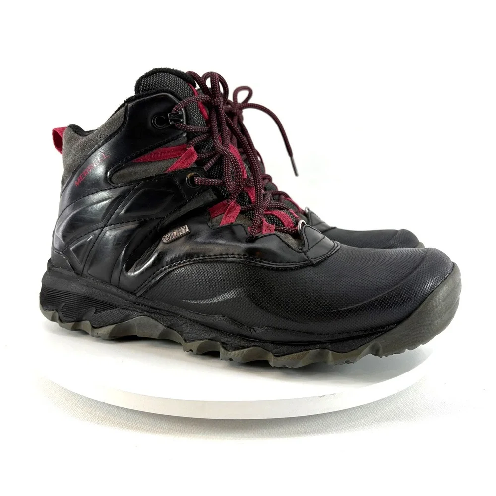 Merrell Women's Winter Hiking Boots Size 9 Black Vibram‎ Arctic Grip Waterproof